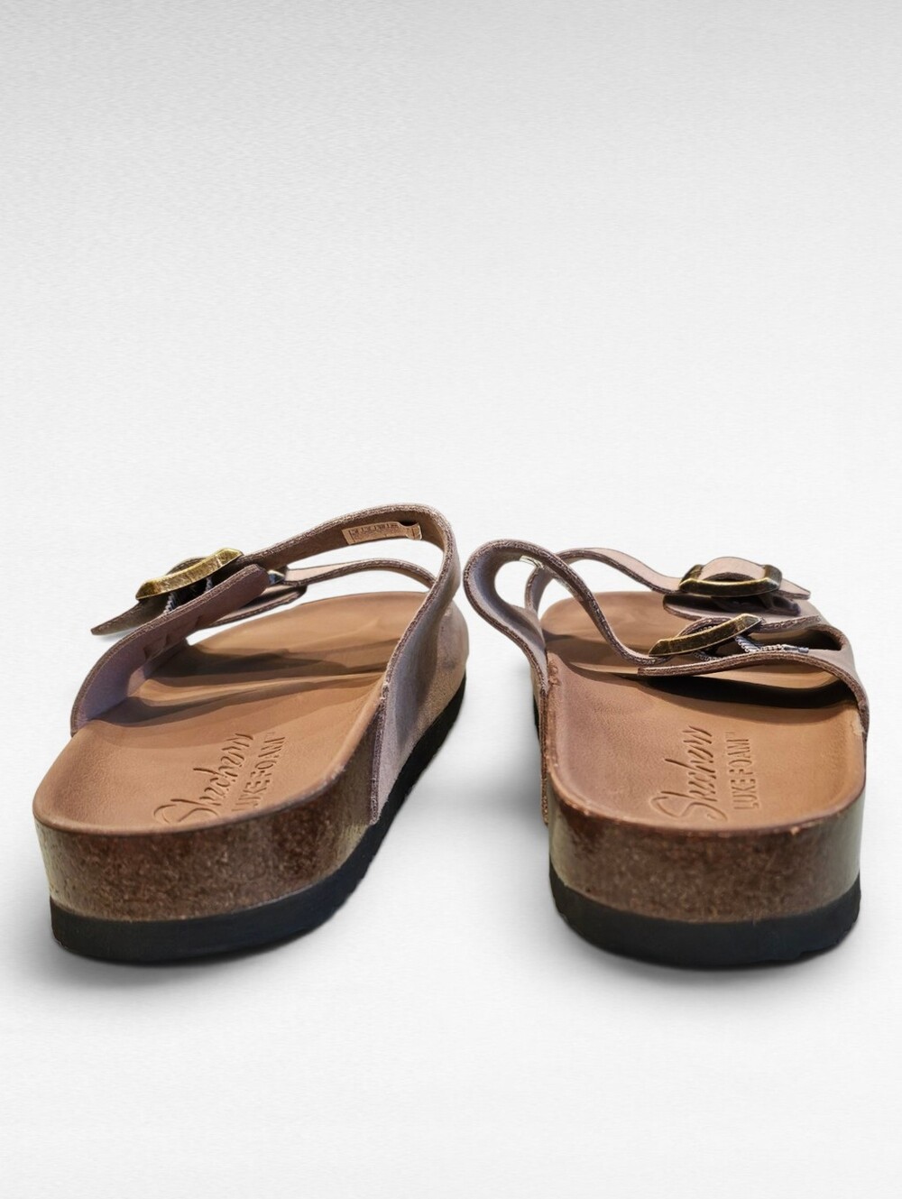 Skechers Two Strap Sandals Taupe Size 8 - Picture 11 of 15